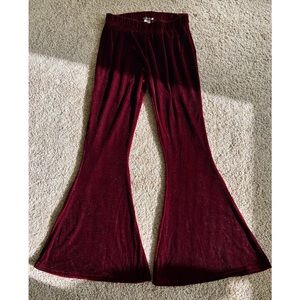 Velvet Bell Bottom Pants